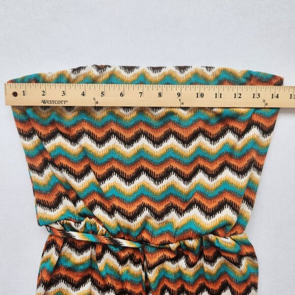 Maurices Strapless Dress Midi 70s Hippie Disco Indie Boho Festival Summer Cute - Picture 7 of 9